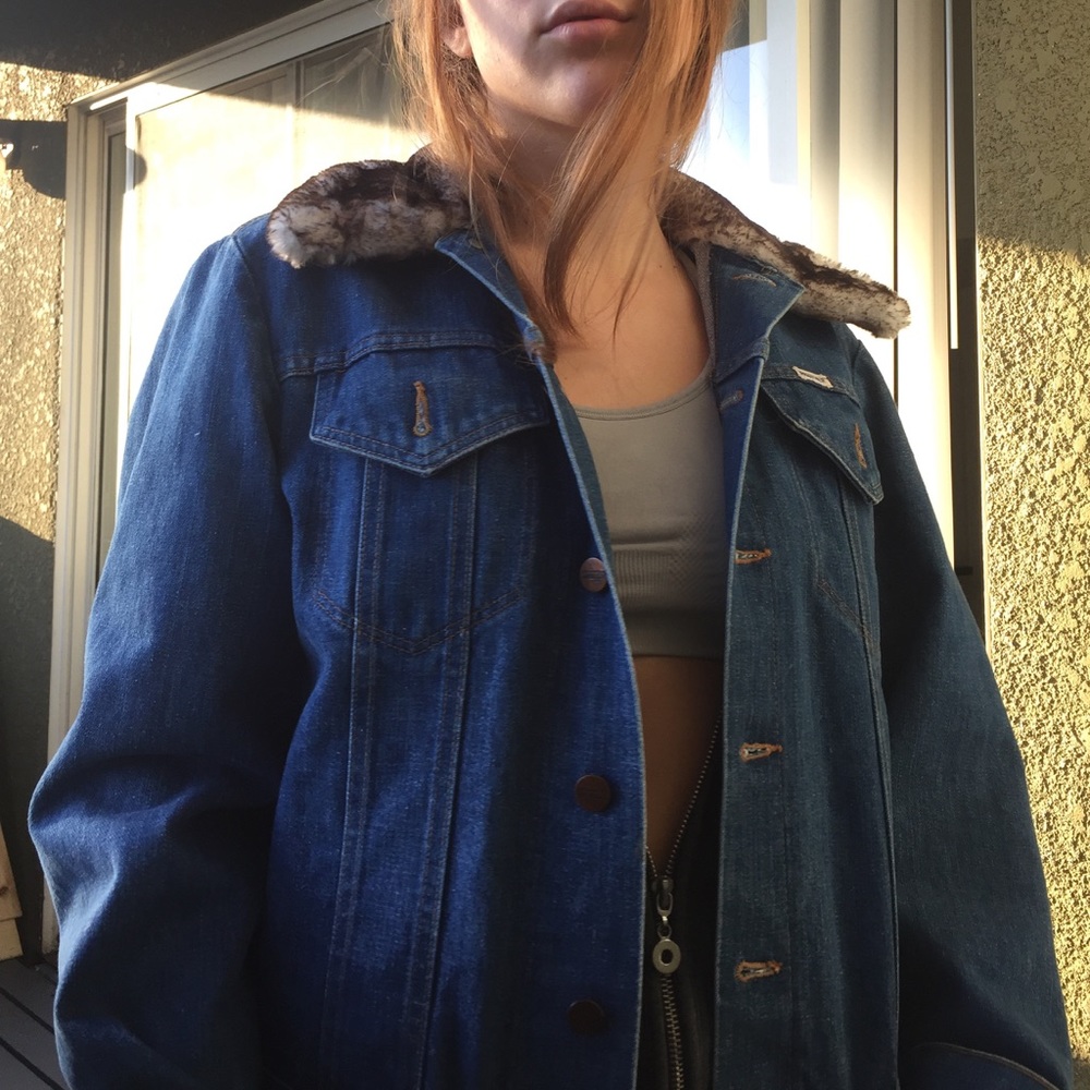 Vintage custom wrangler denim jacket
